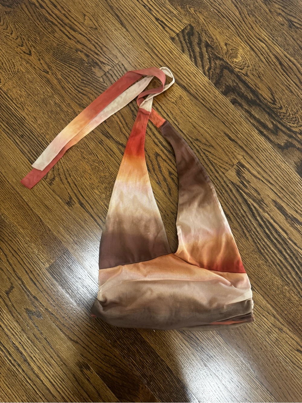 Women's Gradient Halter Top in Brown & Orange